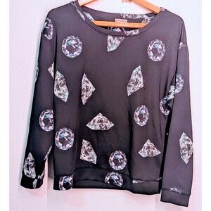 Juicy Couture Size M Medium Y2K Shine Bright Like A Diamond Sweatshirt (644)